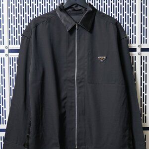 PRADA	LOGO PLAGUE ZIP-UP SHIRT JACKET